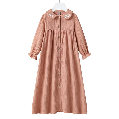 waffle button down robe