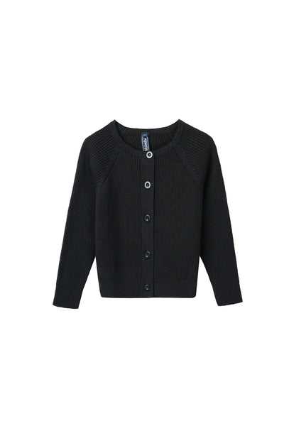 cardigan & suspender knit set- black