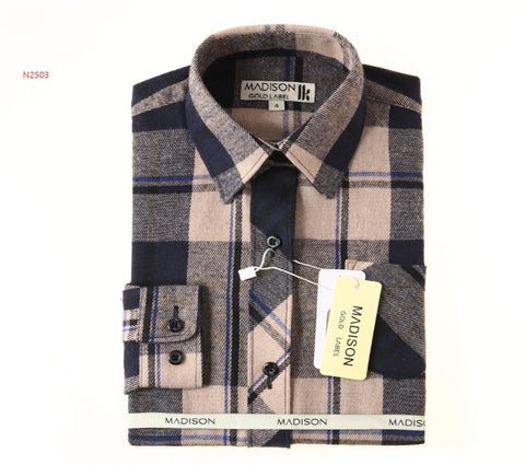 beige plaid shirt