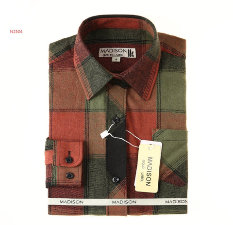 rust plaid shirt