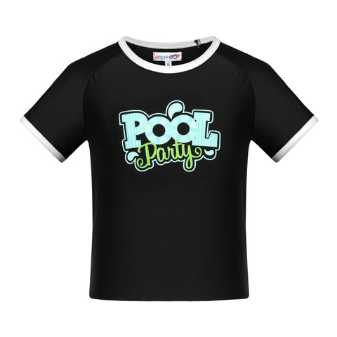pool party swim tee-black