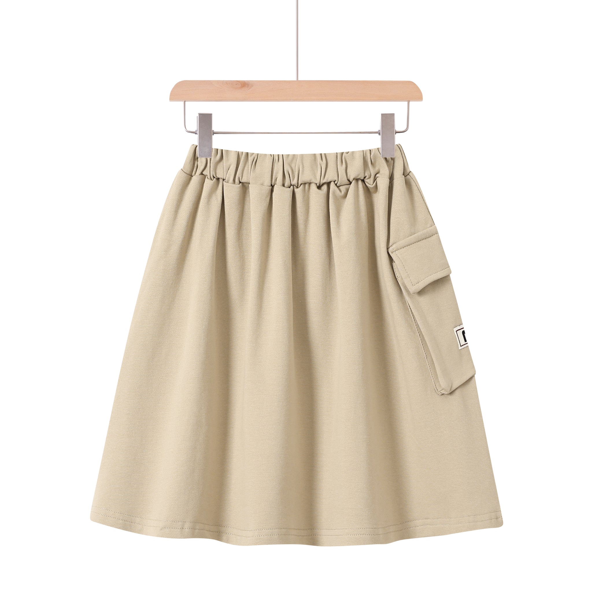 side pocket skirt- beige
