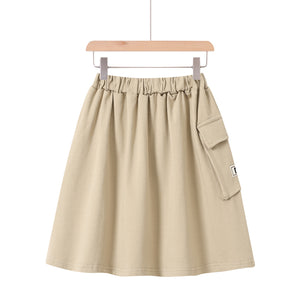 side pocket skirt- beige
