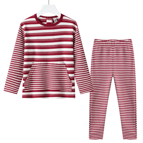 Waffle cotton stripe