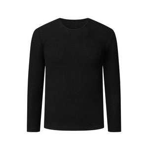 rib cotton shell-black