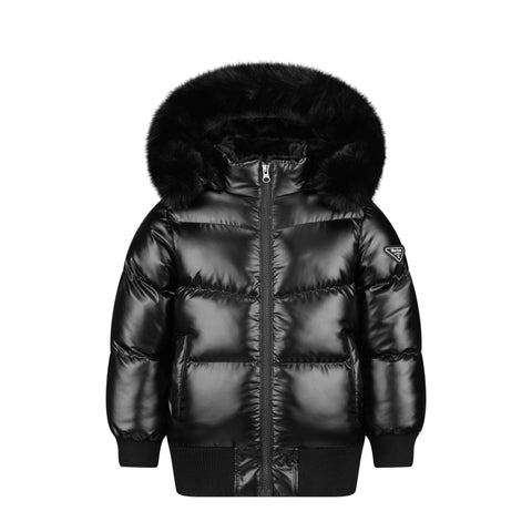 basic fur trim coat