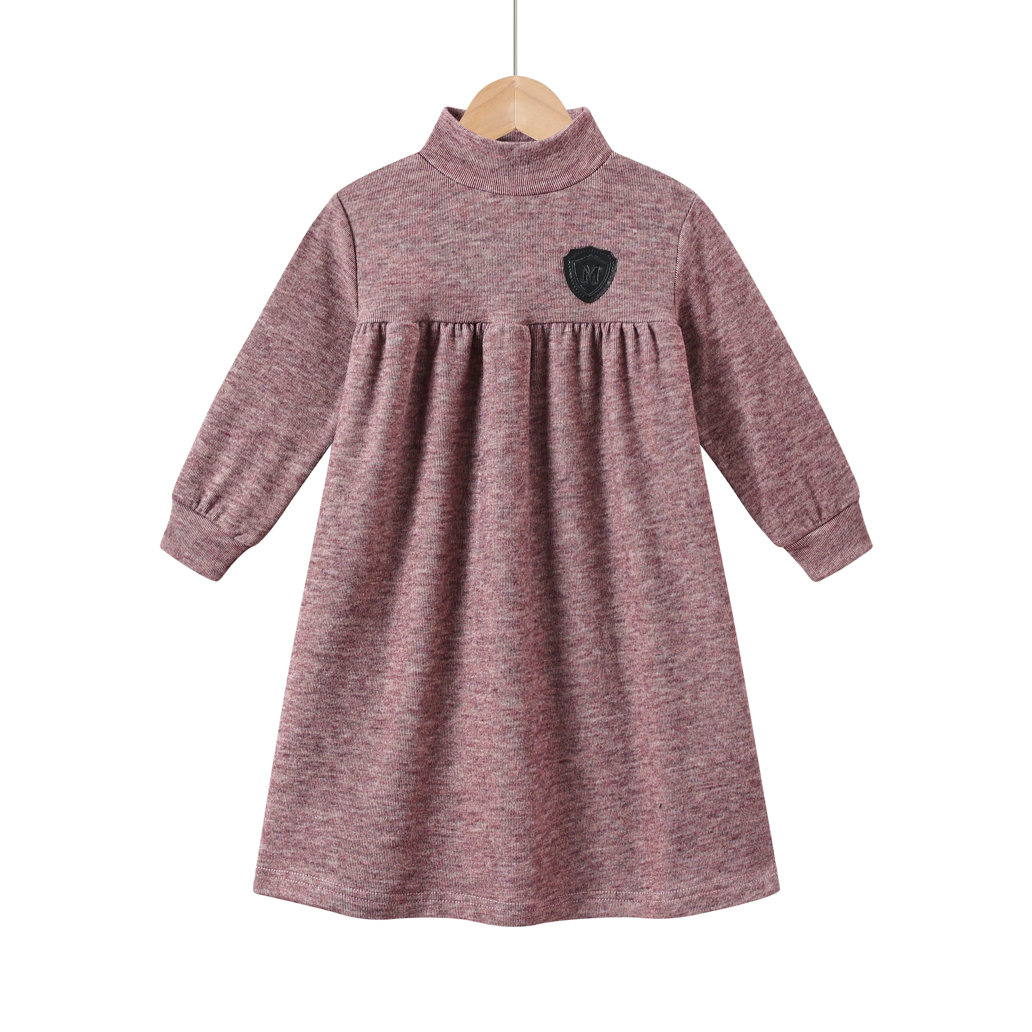 hi neck a line dress