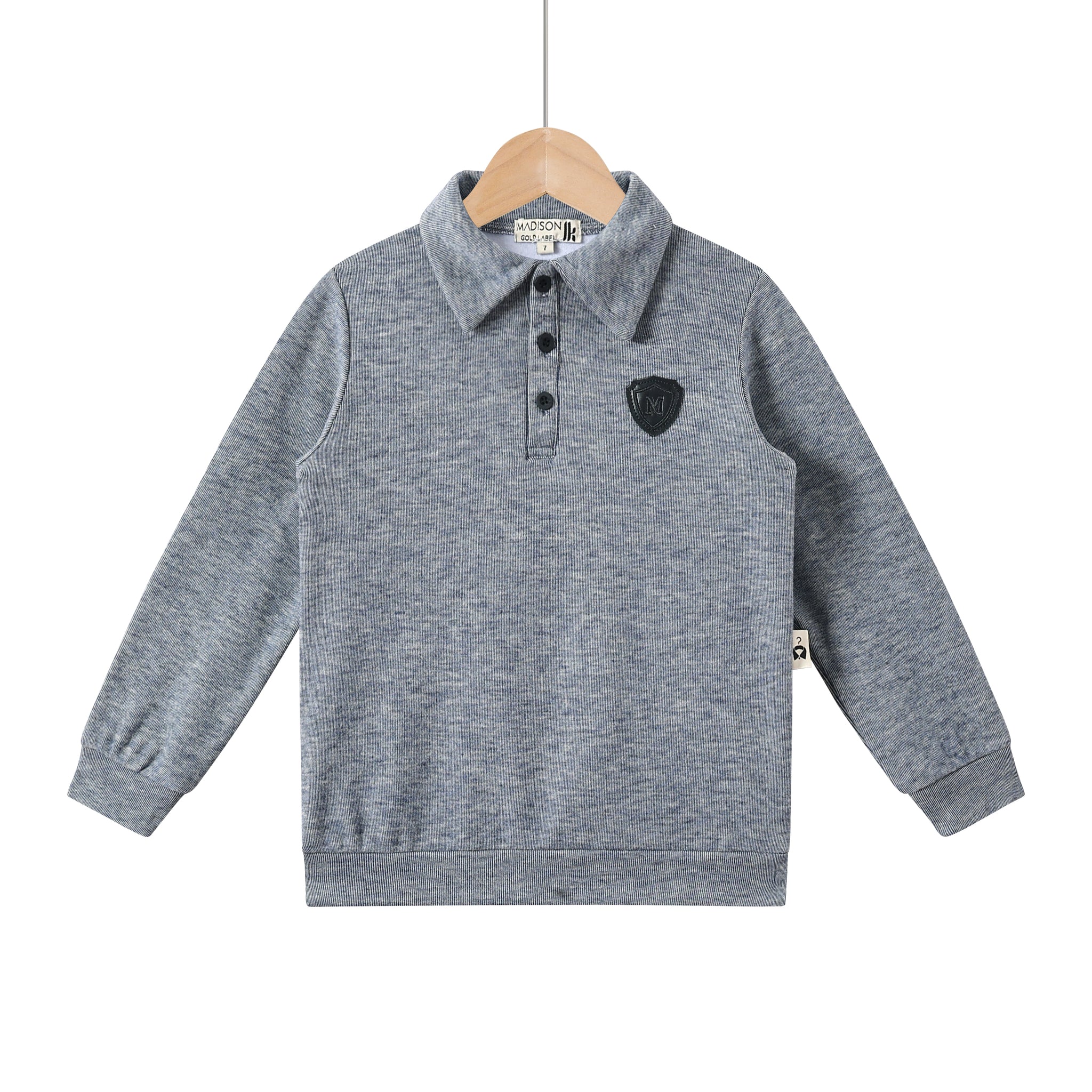 grey emblem polo