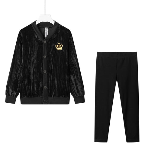 crushed velvet cardigan robe-boy