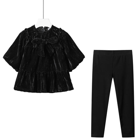crushed velvet toddler set