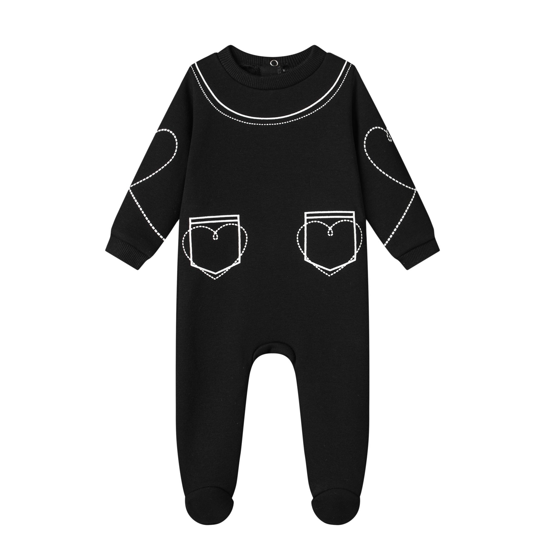 sweatshirt heart footie