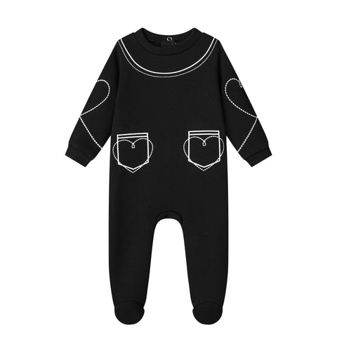 sweatshirt heart footie