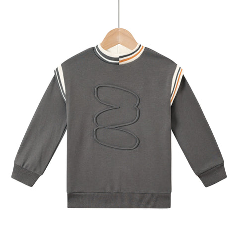 Swirl boys sweat top-grey