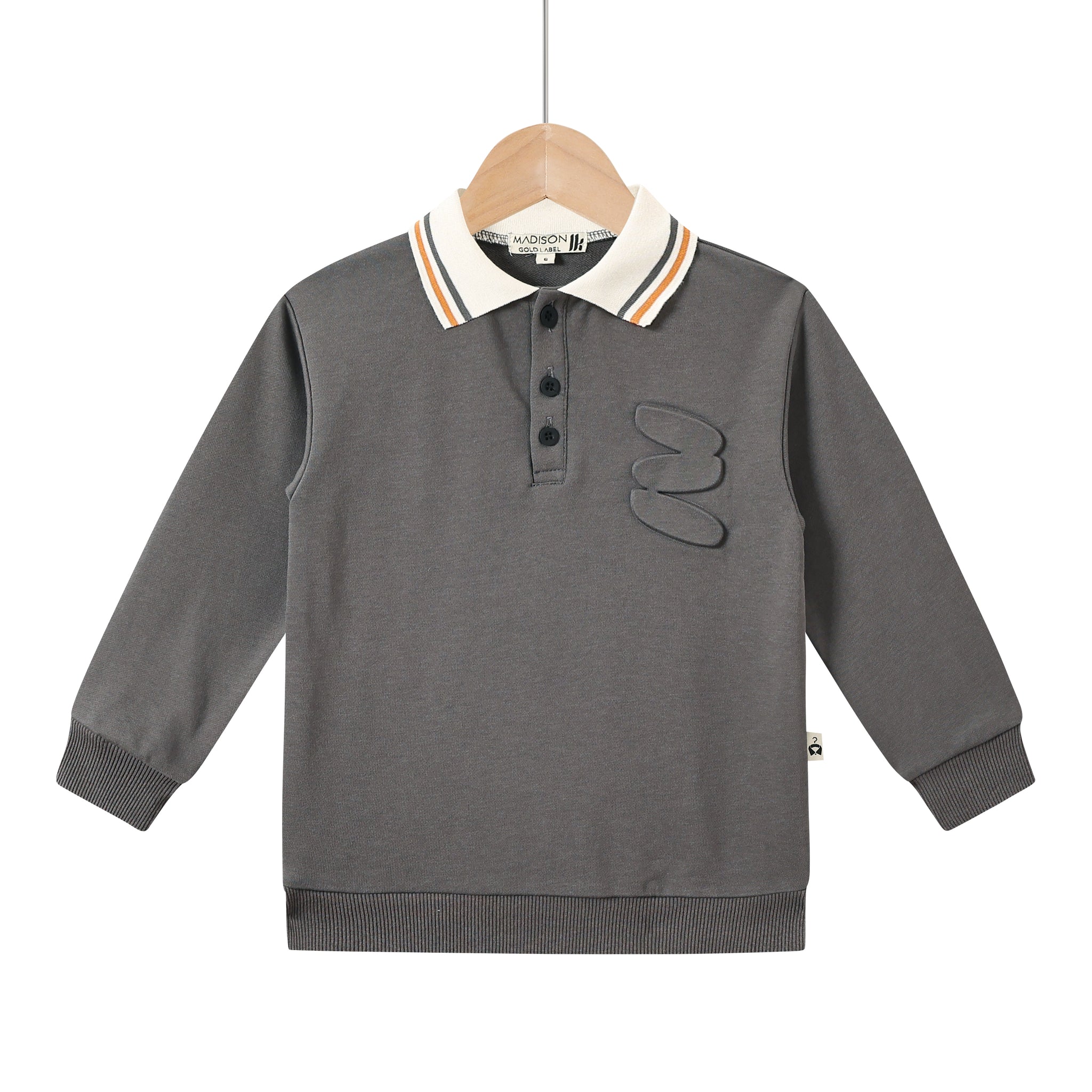 swirl polo grey