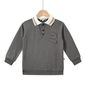 swirl polo grey