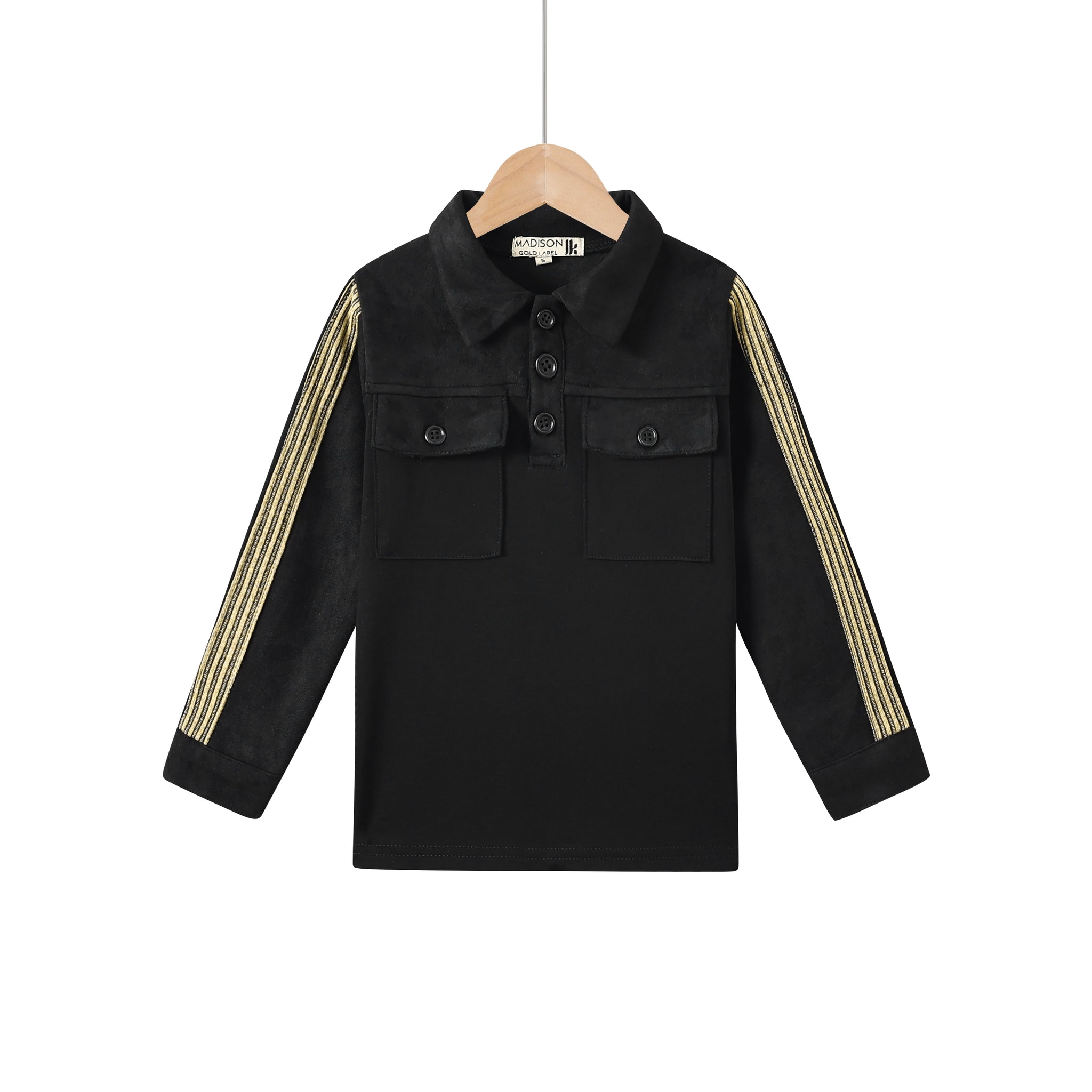 suede trim polo- (lk)