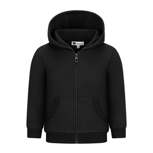 cotton fleece hoodie- black