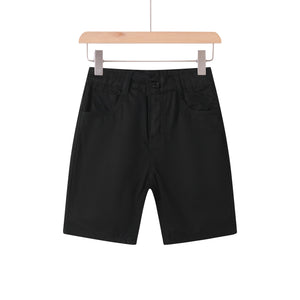 cotton twill shorts- black