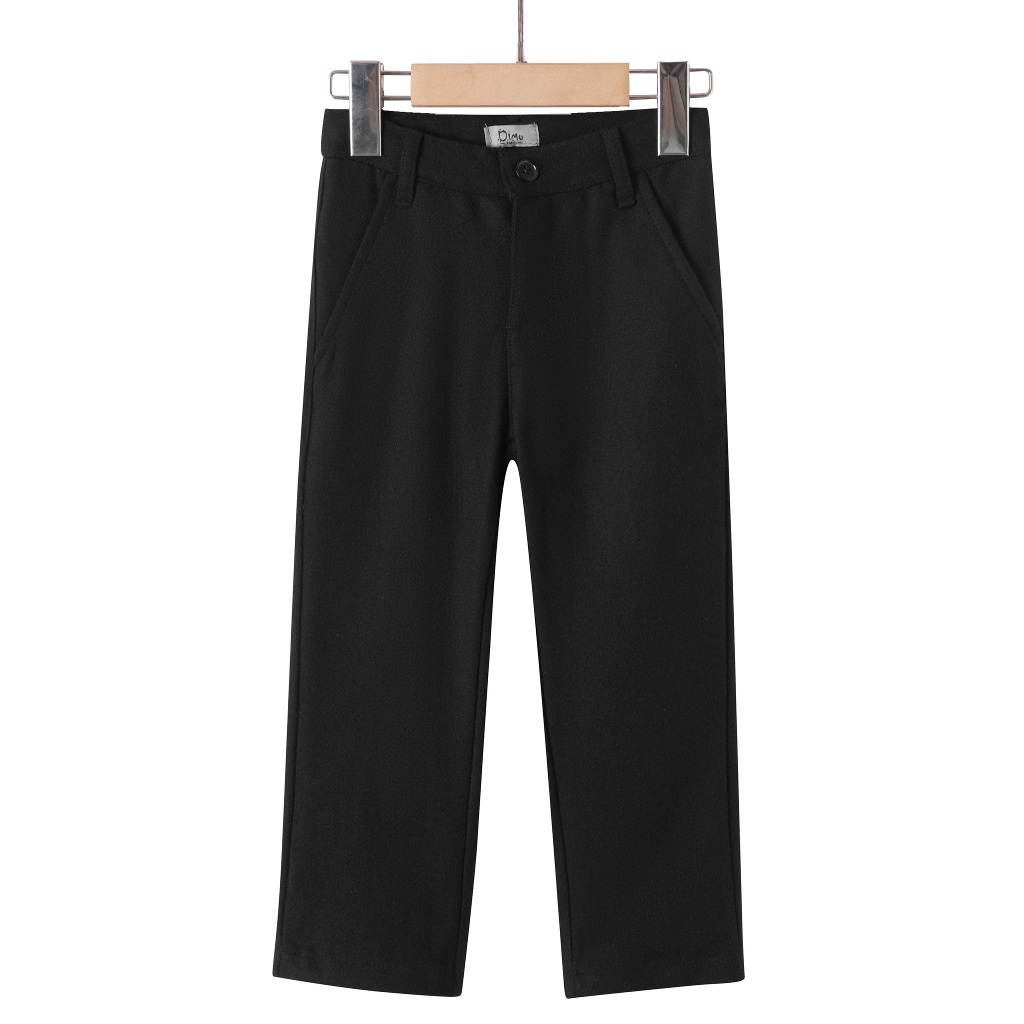 suede pants-black