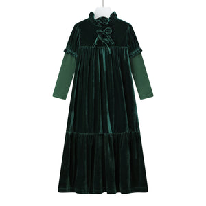 velour bow robe