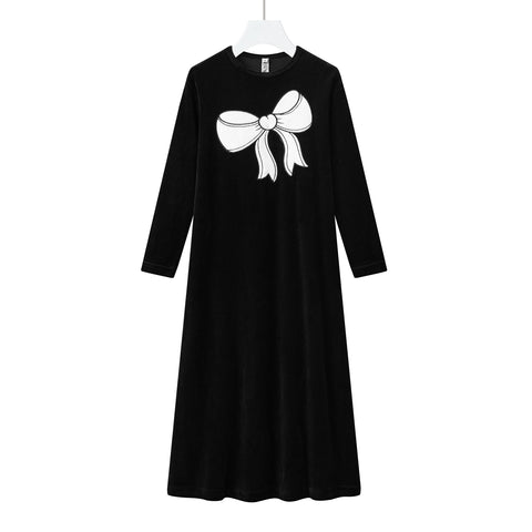 bow velour nightdress