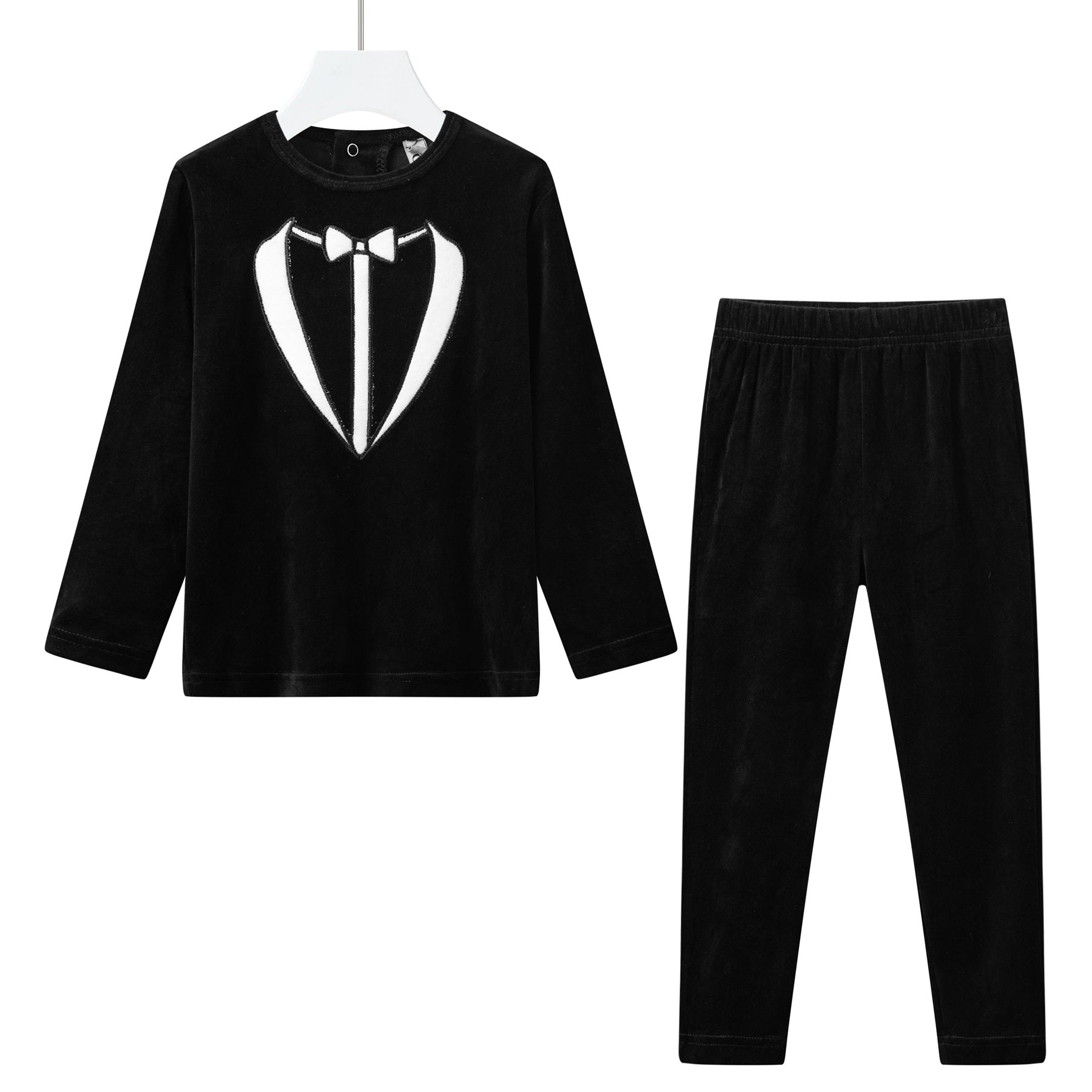 tuxedo cotton velour set