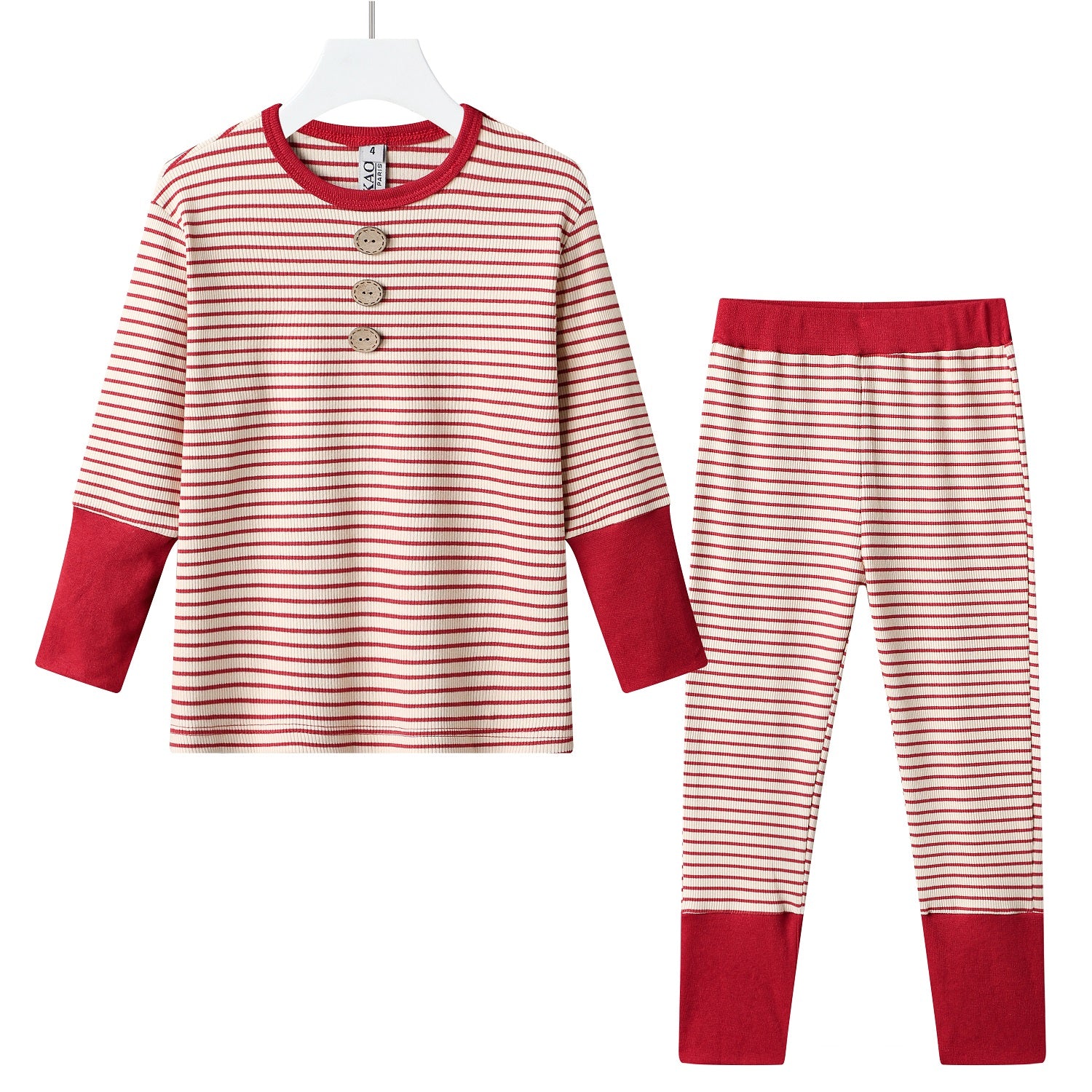 cotton rib stripe set