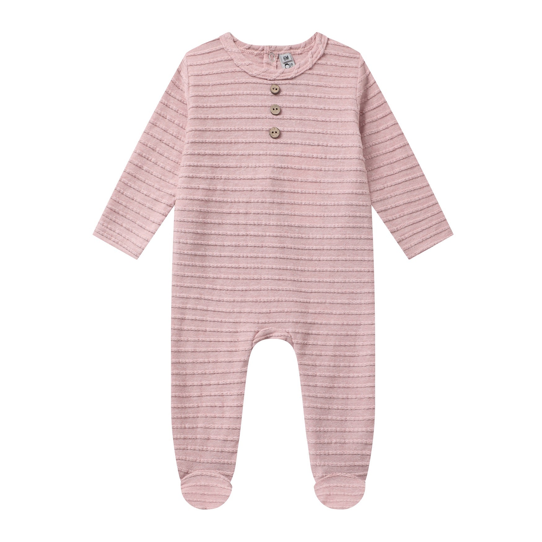 rib babygrow-pink