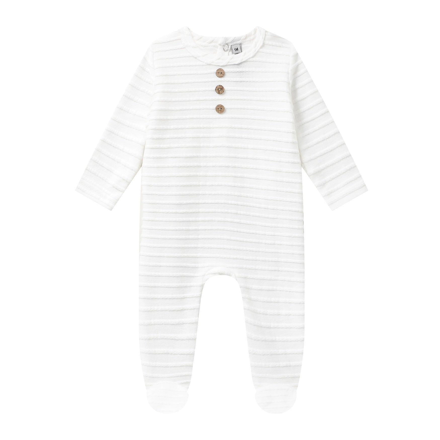 rib babygrow - white