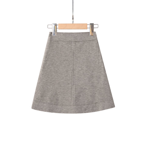 open seem style skirt-camel