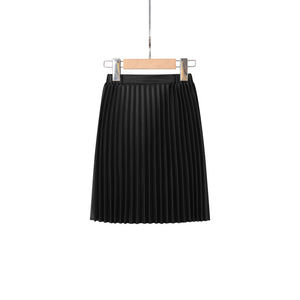 satin pleated skirt