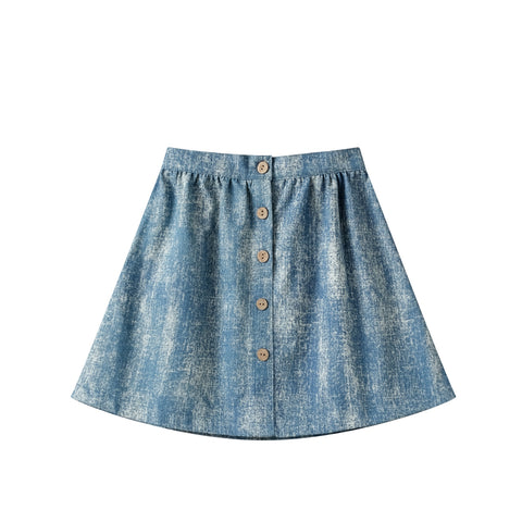 denim button down skirt