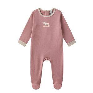 Rocking horse poly rib footie