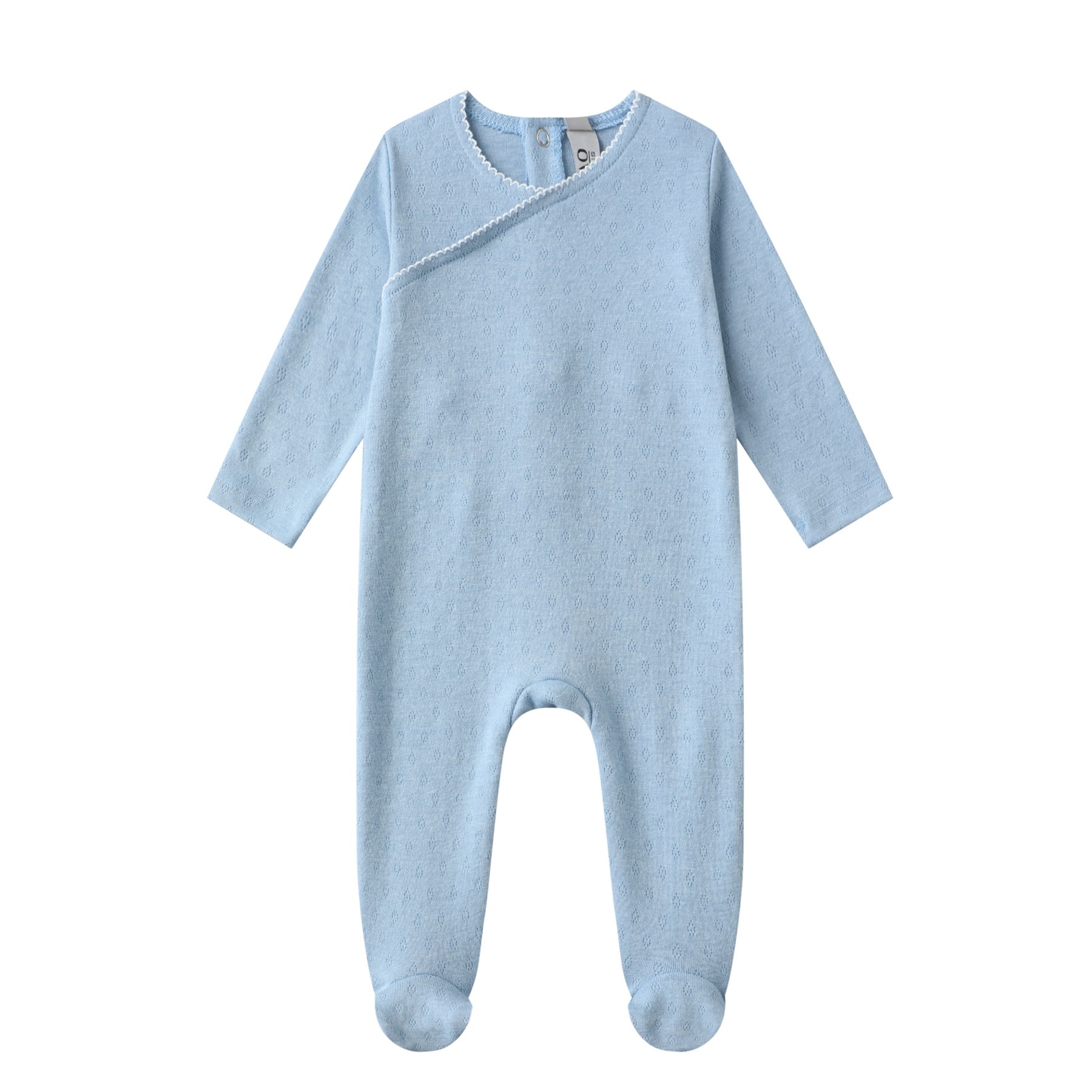 cotton footie-blue
