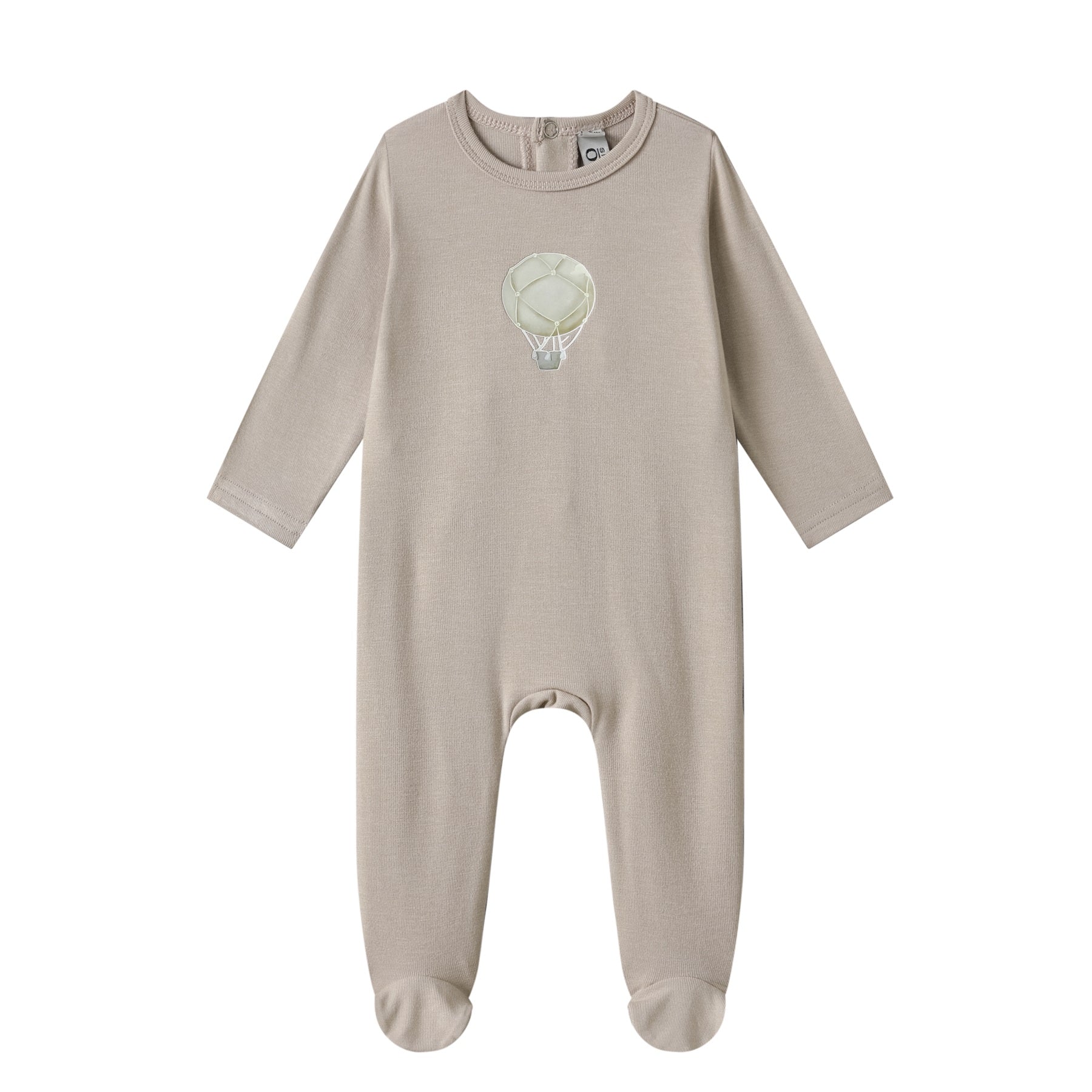 air balloon cotton footie- lt pink