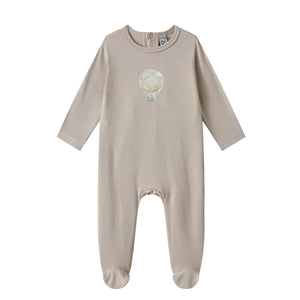 air balloon cotton footie- lt pink