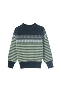 diamond print sweater-green