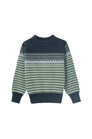 diamond print sweater-green