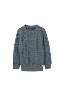 grey cable knit sweater
