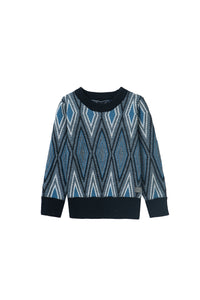 diamond print sweater