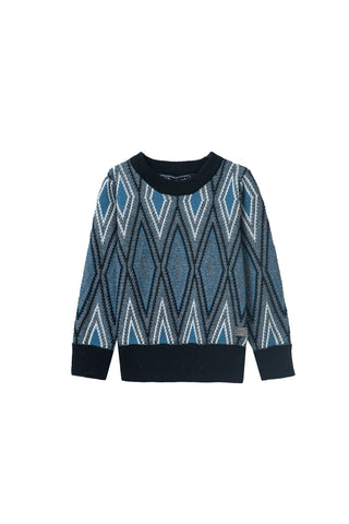diamond print sweater