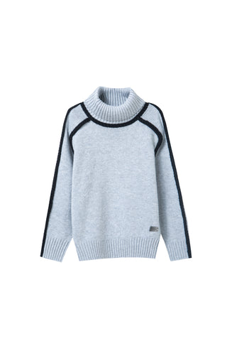 outline knit roll neck
