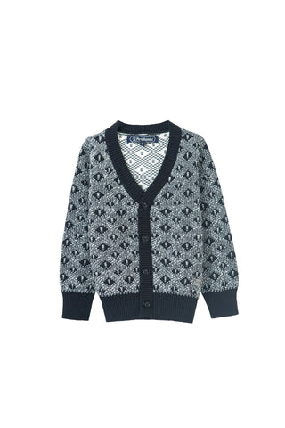 geo print cardigan