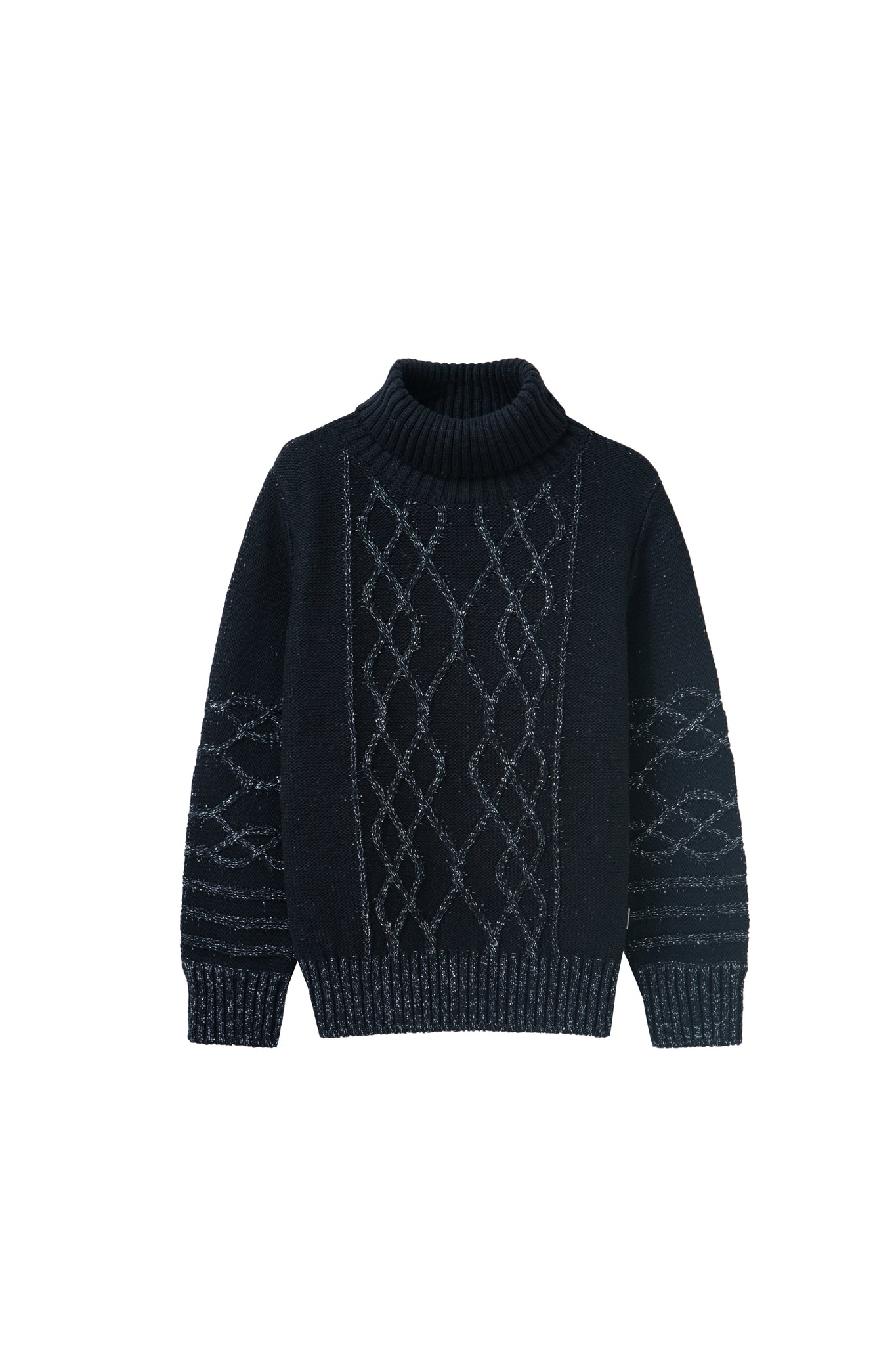 roll neck cable sweater