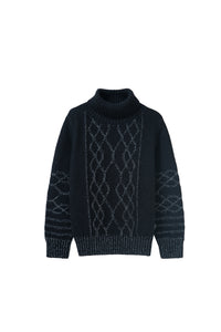 roll neck cable sweater
