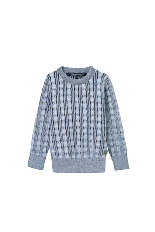 cable knit sweater- grey
