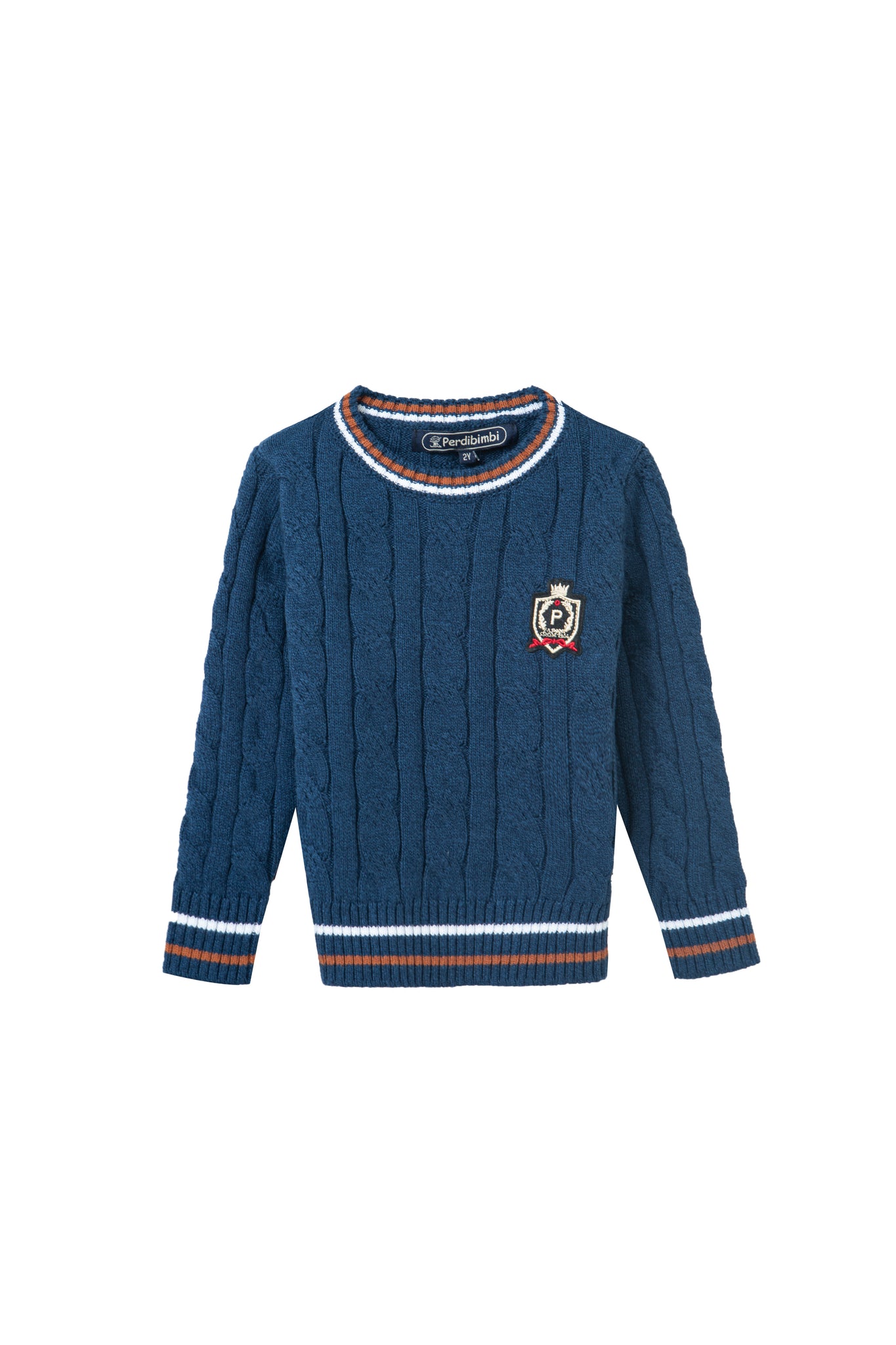 logo cable knit sweater