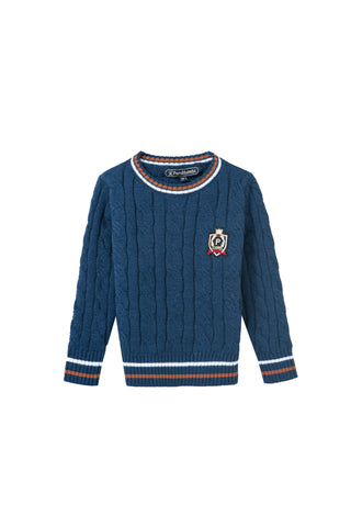 logo cable knit sweater