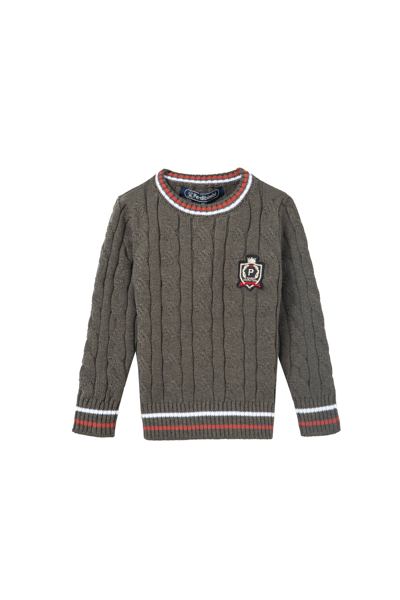 logo cable knit sweater