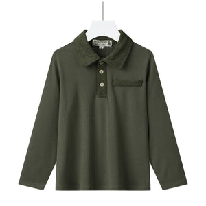 corduroy collar polo(LK)